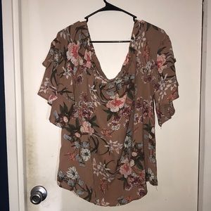 Pink Floral Blouse